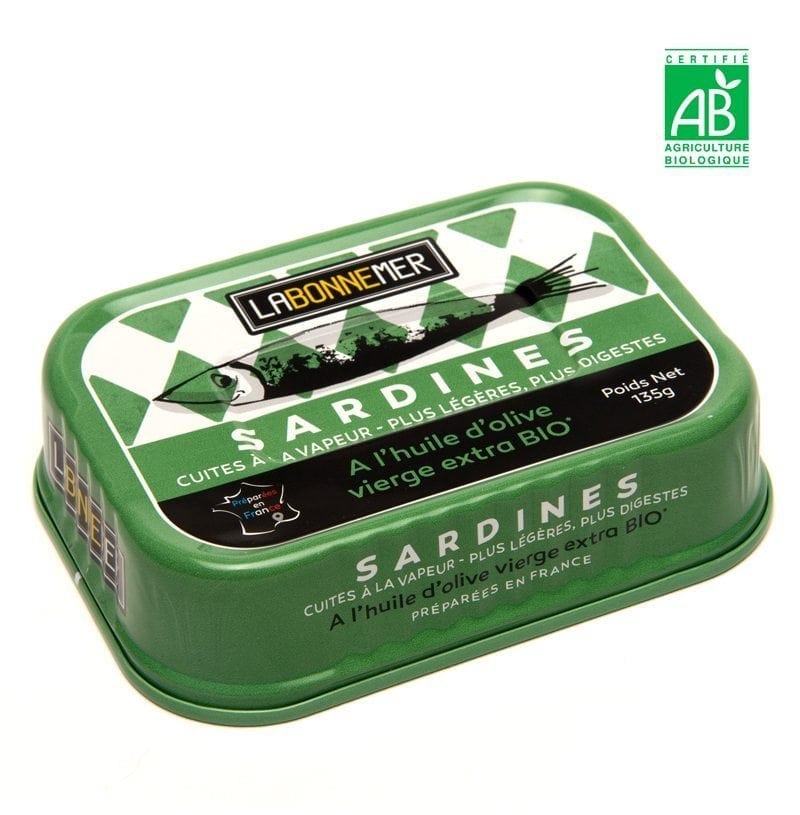 sardine huile d'olive extra bio