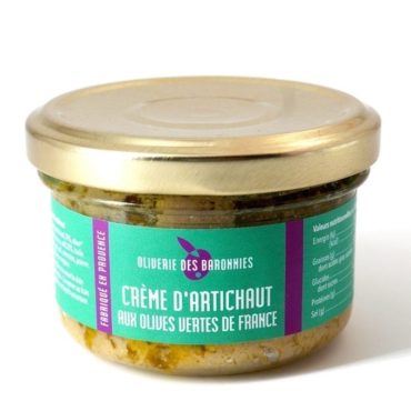 crème artichaut olives vertes de Provence