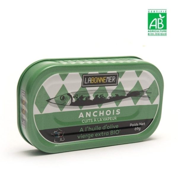 Anchois à l'huile d'olive vierge extra bio