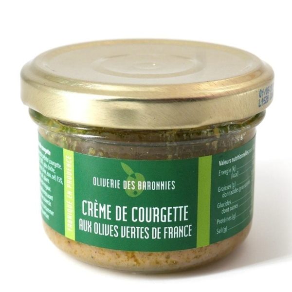 Crème de courgette aux olives vertes